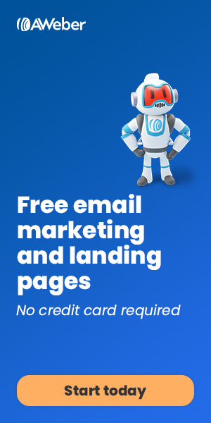 Free email marketing and landing pages with AWeber